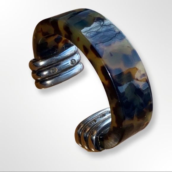 Ralph Lauren Jewelry - Ralph Lauren Tortoise Shell with Silver Cuff Bracelet